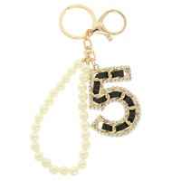 NUMBER FIVE BAG CHARM KEYCHAIN